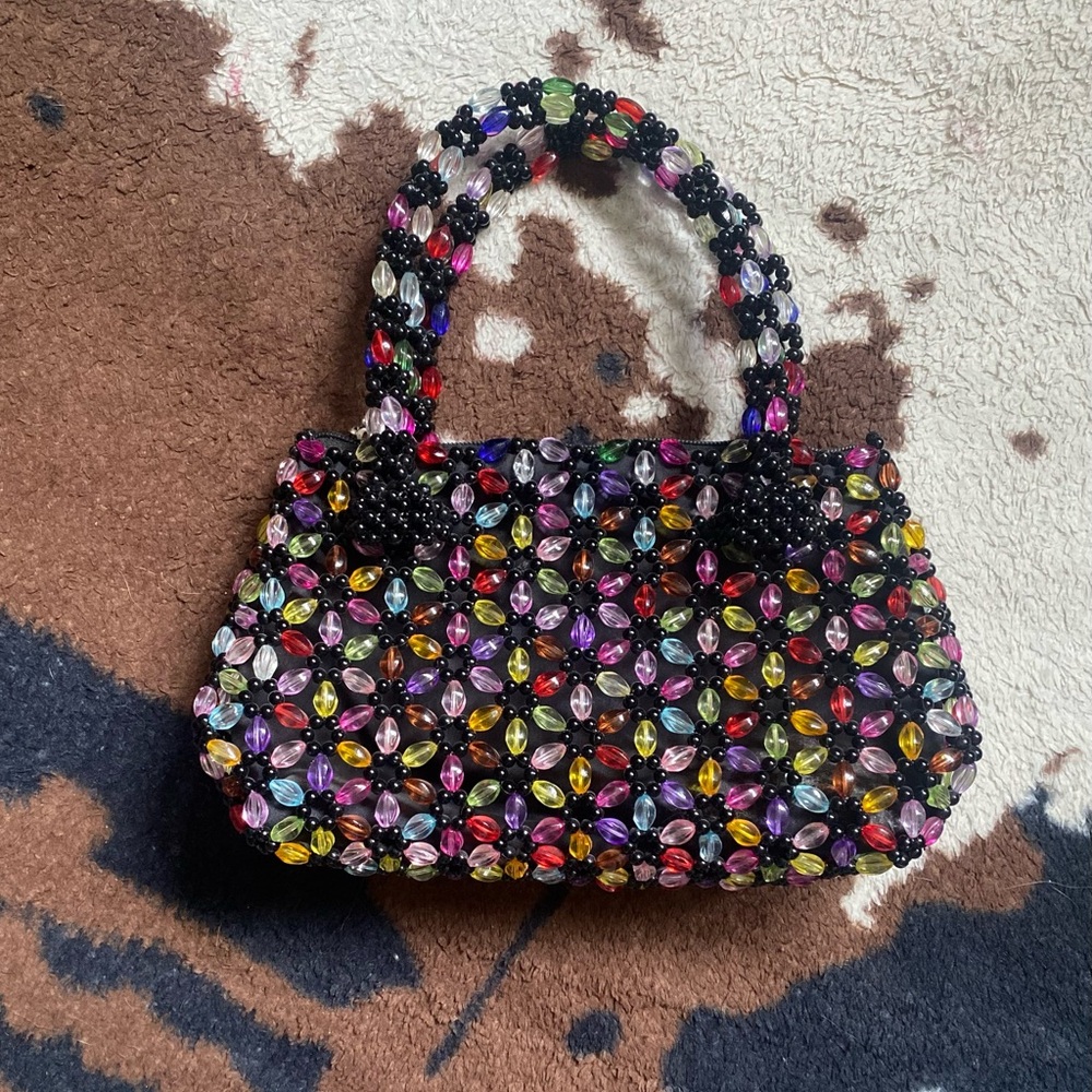 Multicolor Beaded Women's Bag